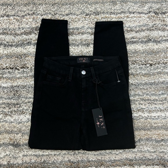 7 For All Mankind Petite Ankle Skinny Sz 0/25 NWT | Jen7 Black Ankle Skinny Jean - Picture 1 of 14